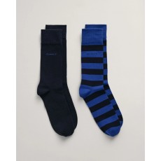 Gant Barstripe And Solid Socks 2-Pack