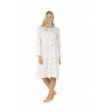 Flower Spray Long Sleeve Nightdress