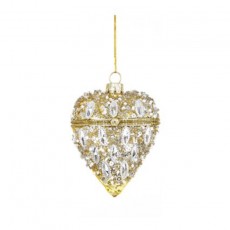 Gold Hinged Glass Heart