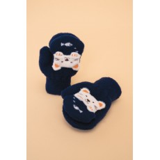 Powder Pals Mittens Kitty Navy