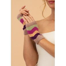 Ladies Nora Wrist Warmers Taupe Mix