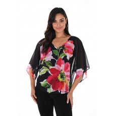 Frank Lyman Black Fuschia Top