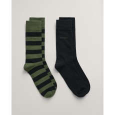 Gant Barstripe and Solid Socks 2-Pack