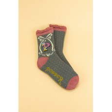 A-Z Ankle Sock Letter P