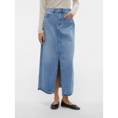 Vero Moda Zayla HR Slit Long Denim Skirt