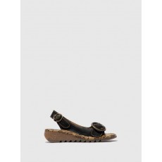 Fly London Tram Slingback Black