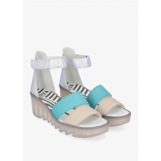 Fly London Bono Sandal Cloud/Turq/Silver