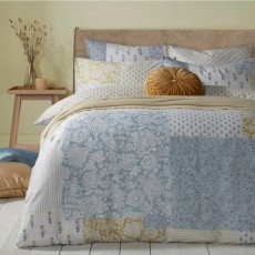 Laura Ashley Laurissa Patchwork Duvet Cover Set Pale Seaspray