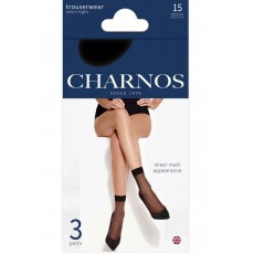 Charnos 15Den Sheer Ankle Highs 3pp