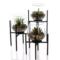 Set of 3 Glass Planters