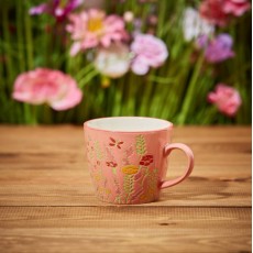 Mug Coral Floral Ceramic