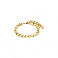 Pilgrim Charm Recycled Curb Chain Bracelet Gold-Plated