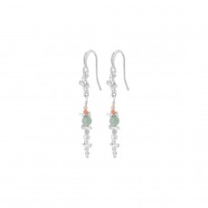 Pilgrim Cloud Recycled Earrings MultiColoured/Silver Plated