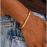 Pilgrim Star Recycled Crystal Bangle Gold-Plated