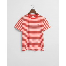 Gant Striped Shield Short Sleeve T-Shirt