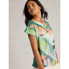 White Stuff Canyon Woven Mix Tee
