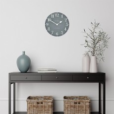 Art Marketing Thomas Kent 12" Arabic Wall Clock-Flax Blue