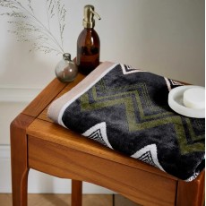 Bedeck Claudia Charcoal/Green/Pink Towels