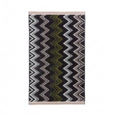 Bedeck Claudia Charcoal/Green/Pink Towels