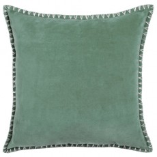 Stitch Embroidered Cushion Seafoam 50 x 50