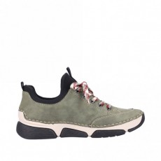 Rieker Morelia Side Zip Green Trainer