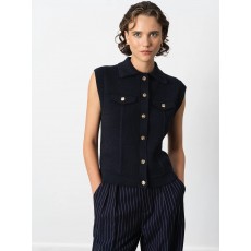 French Connection Roland Knit Collared Gilet