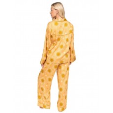 CyberJammies Sunshine Peach Abstract Sun Print Wide Leg PJ Set