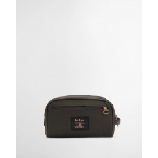 Barbour Wax Washbag Olive/beacon