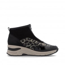 Rieker Zip Up Platform Trainer Boot