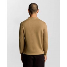 Lyle & Scott Cotton Merino Long Sleeve Knitted Polo