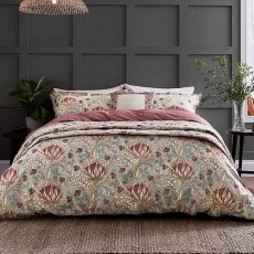 Morris & Co Artichoke Dove Grey/Wine Duvet Set