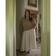Chalk Audrey Skirt Satin