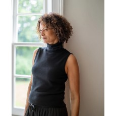 Chalk Posy Roll Neck Top