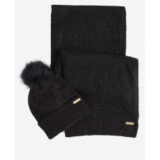 Barbour International Sparkle Beanie/Scarf Set