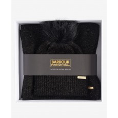Barbour International Sparkle Beanie/Scarf Set