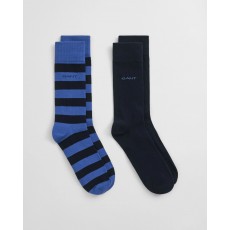 Gant Barstripe And Solid Socks 2-Pack