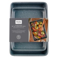 Denby Eclipse Finish Set of 2 Roasting Trays