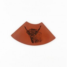 Leather Corner Bookmark-Highland Cow