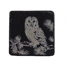 Single Slate Coaster-Tawny Owl