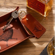 Leather Keyring-Rugby