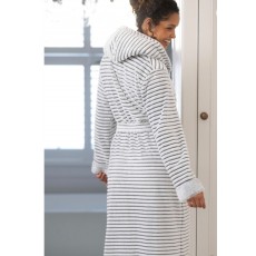 Cosy Ribbed Fleece Midi Hooded Dressing Gown Cosy Ribbed Fleece Midi Hooded Dressing Gown
