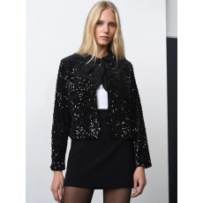 French Connection Monet Sequin Tie Cardigan French Connection Monet Sequin Tie Cardigan