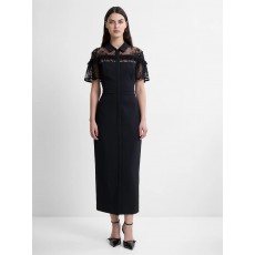 French Connection Miles Lace Mix Midi Dress French Connection Miles Lace Mix Midi Dress