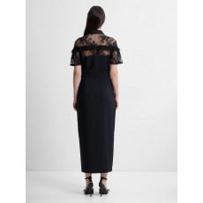 French Connection Miles Lace Mix Midi Dress French Connection Miles Lace Mix Midi Dress