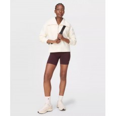 Sweaty Betty Peaceful Rib Half Zip Cropped