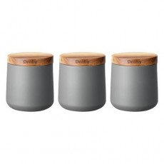Grey Storage Canisters Set 3
