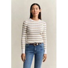 Gant Stretch Cotton Cable Stripe C-Neck