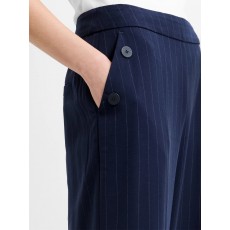 French Connection Alia Pinstripe Button Detail Trousers
