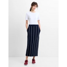 French Connection Sunday Sweat Striped Midi Skirt