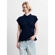 French Connection Codie Pleated Button Down Top French Connection Codie Pleated Button Down Top